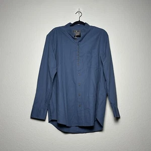 Celtic Ranchwear Leinen Hemd mit Knopfleiste Herren M blau Kragen Boho Neu mit Etikett Relaxed Fit - Bild 1 von 16