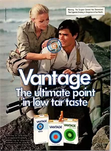 VINTAGE 1980 VANTAGE CIGARETTE PRINT AD - Picture 1 of 1