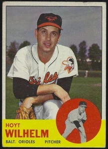1963 Topps #108 Hoyt Wilhelm Baltimore Orioles HOF Pitcher Baseball Card - Picture 1 of 2