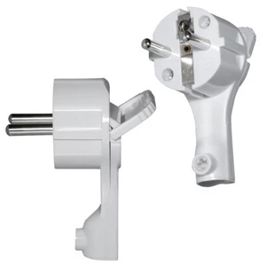 Schutzkontakt Winkelstecker nur 8 mm dick 230V 16A Schuko Stecker - Bild 1 von 10