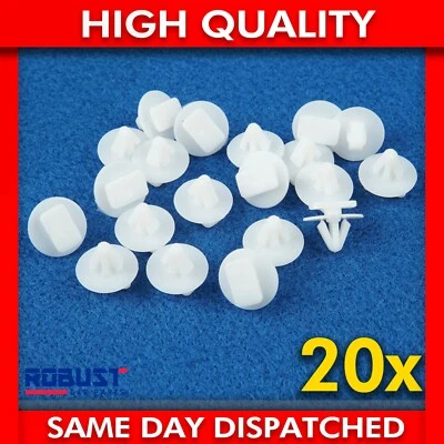 20X FOR VAUXHALL COMBO CORSA C FRONT WHEEL ARCH TRIM CLIPS PLASTIC WING COVERING - Image 1 of 4