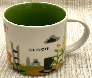 Taza de café Starbucks Illinois 2015 You Are Here Collection 14 OZ - Imagen 1 de 8