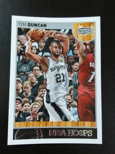 FREE SHIPPING-Tim Duncan-2013/14 Panini Hoops Basketball-no.70-Spurs-HOF