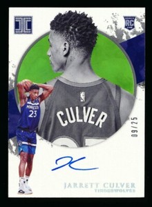 2019-20 IMPECCABLE JARRETT CULVER RC HOLO SILVER ON-CARD AUTO AUTOGRAPH #9/25!