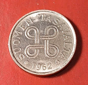 *Finland 5 markkaa 1962 Nickelplated Iron  *  condition UNC * - Picture 1 of 2