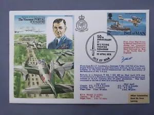 VISCOUNT PORTAL HUNGERFORD FLOWN FIRST DAY COVER SIGNATURES VARIOUS PILOTS ETC - Picture 1 of 3