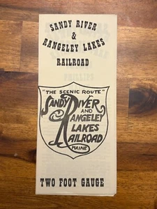 Sandy River Rangeley Lakes Railroad Maine Two Foot Gauge Travel Brochure - Picture 1 of 4