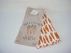 Carrot Welcome To Our Patch Set of Dish Towels - Picture 1 of 1