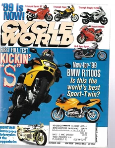 Cycle World Magazine October 1998- BMW R1100S, Husqvarna TE610, Ducati 900SS - Imagen 1 de 2
