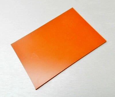 Almohadilla de Goma Silicona Alta Temperatura Hoja Sólida Naranja Comercial 8" x 7-1/2" x 1/4" Foto 1 de 4
