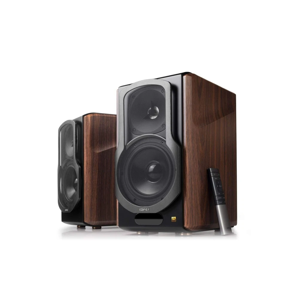 Edifier S2000MKIII 2.0 Aktive Bluetooth-Regallautsprecher - Schwarz/Holz