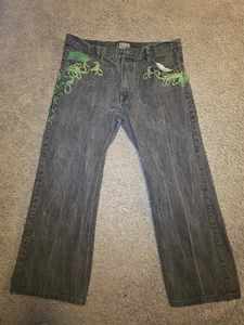 Vintage Russo Denim Jeans Herren Gr. 42x32 bestickt Baggy Hip Hop Y2K 90’s - Bild 1 von 6
