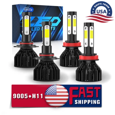 For Subaru Outback 2015-2018 LED Headlight Combo Kit High/Low Beam 6000K Bright - Image 1 of 4