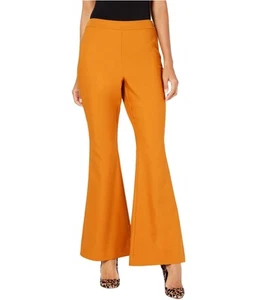 I.N.C Womens Solid Casual Wide Leg Pants, yellow, 12 - Picture 1 of 1
