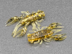 (30) 1" MINI CRAW "Tiger Eye" Crappie Panfish Jig Crawfish Soft Plastic - Picture 1 of 1