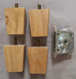 Holzmöbelfüße 4er Set - Bild 1 von 4