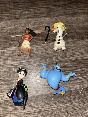 Set Of 4 Disney Ornaments  MOANA , Genie , Olaf And Mary Poppins - Image 1 of 4