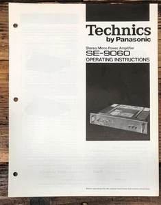 Technics SE-9060 Amplifier Owners / User Manual *Original* - Picture 1 of 1