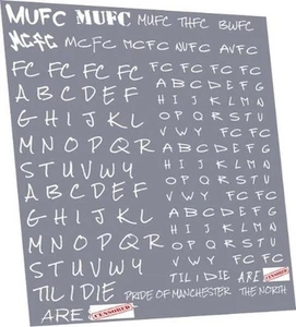 Railtec 4MM-8975 Football Graffiti pack A Decals OO gauge - Bild 1 von 1