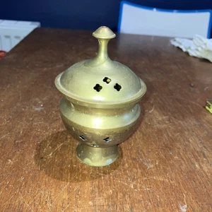 Brass Incense Burner From India - Picture 1 of 5