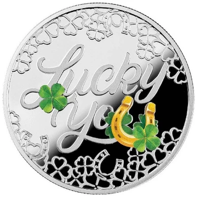 Lucky You 1/2 oz Proof Silver Coin 1$ Niue 2023 - Image 1 of 4