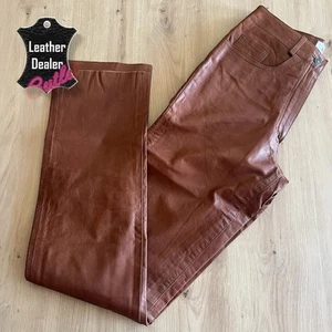 Damen Lederhose echt Leder braun M - Bild 1 von 6