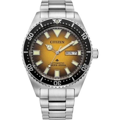 Reloj Citizen Hombre Promaster Marino Automático Esfera Amarilla y Negra NY0120-52X Foto 1 de 4