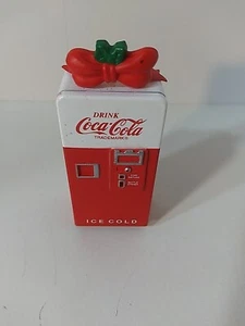 Vtg 1994 Coke Vending Ornament Polar Bear Inside Coca Cola Fridge  - Picture 1 of 3