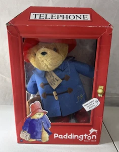 Paddington Bear London Telephone Box Phone Booth Kids Plush Toy Gift NIB - Picture 1 of 11