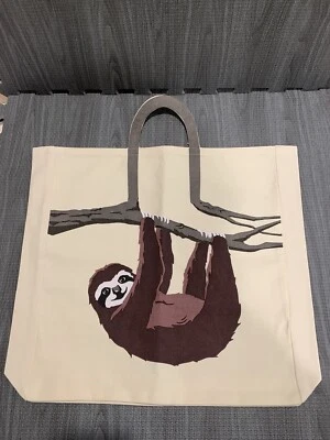 Sloth Tree Branch Cotton Canvas Tote Bag  *New* - Image 1 of 4