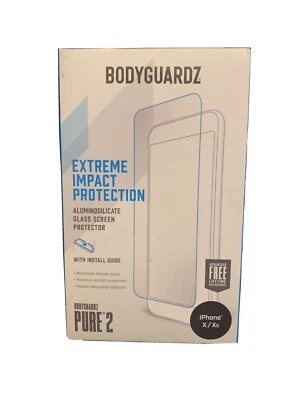 NUEVO Protector de pantalla de vidrio BodyGuardz Pure2 para Apple iPhone X/Xs Foto 1 de 3