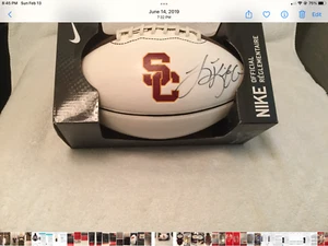 LANE KIFFIN Signed autographed Football ball USC Trojans Coach. - Picture 1 of 2