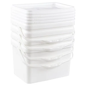 Idotry 4-Packs Plastic Bucket Pail with Handle Food Grade Containers, 5.3 Gallon - Picture 1 of 13