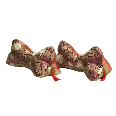 A9 Pair Oriental Mix Color Triangle Ribbon Shape Fabric Pillow Cushions ws630S - Image 1 of 4