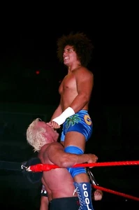 CARLITO vs RIC FLAIR VINTAGE 8x10 COLOR PHOTO ROH ECW WWF NXT AEW NXT WWE - Picture 1 of 1