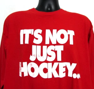 VTG Lee Sport T-Shirt Men XL NHL Detroit Red Wings Hockey Long Sleeve - Picture 1 of 11