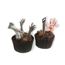 Halloween immangiabile Muffin Torte immagine FESTA DECORAZIONE REGALO ARTE-sangue ASCIA MANO braccia