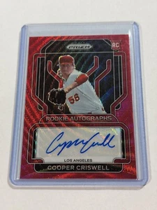 Panini Prizm Rookie 2022 automático Red Wave Prizm/75 Cooper Criswell #RA-CC automático radiocontrol - Imagen 1 de 2