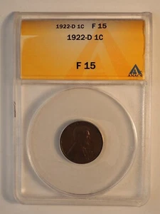 1922 *D* Lincoln Wheat Cent *ANACS F 15* - FREE SHIPPING! G0961 - Picture 1 of 4