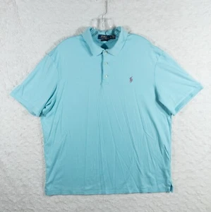 Camisa Polo Ralph Lauren Para Hombres XL Bebé Azul Calce Clásico Poni Manga Corta Suave - Imagen 1 de 8