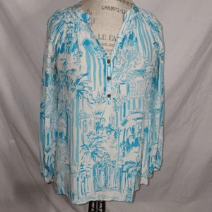 Lilly Pulitzer Damen La Via Loca Captain Seide Elsa Bluse Small - Bild 1 von 7