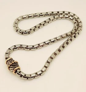 UNIQUE Chunky Silver Plated 18" Long x 4.7mm wide Cable Chain Necklace UNISEX - Picture 1 of 6