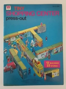 Vintage Tiny Press Out Shopping Center Punch Book Paper Doll Toy Model 70s 1976 - Picture 1 of 5