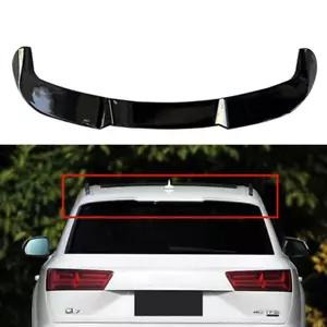 Fit For Audi Q7 2016-2019 Gloss Black ABS Car Rear Roof Spoiler Top Wing Lip H - Picture 1 of 8