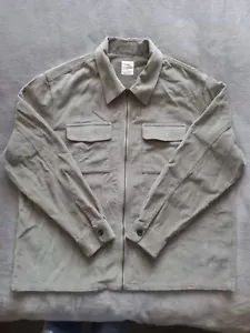 M&S Corduroy Overshirt Mens Size 2XL Blue Shearling Borg Lined Pockets Jacket - Picture 1 of 6