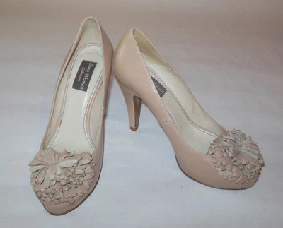 ZARA MUJER COLECCIONES ZAPATOS MUJER BEIGE CUERO PLATAFORMA PEEP TOE PUMP TALLA 37 Foto 1 de 4