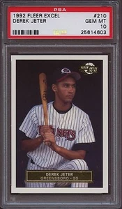 1992 Fleer Excel 210 Derek Jeter PSA 10 Gem Mint - Picture 1 of 1