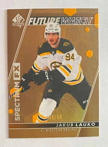 2022-23 SP Authentic Future Watch Spectrum FX GOLD #S-41 -Jakub Lauko /50 - Bild 1 von 1