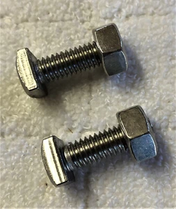 Pernos y tuercas terminales de batería estilo poste superior de acero inoxidable 5/16 X 1" paquete de 2 - Imagen 1 de 1