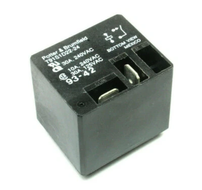 1pc Potter & Brumfield Relay T91S1D22-24 30 Amps 24vdc SPST PCB Mount  - Image 1 of 2
